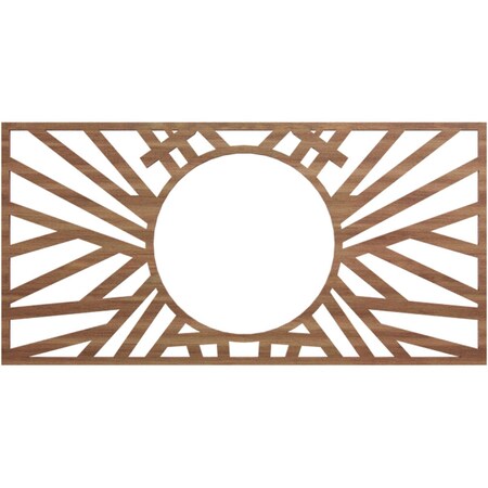 Ekena Millwork Hoover Wood Fretwork Pierced Ceiling Medallion, Walnut, 18"W x 9"H x 6 5/8"ID x 1/4"T CMWP18X09X0250HOWA